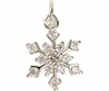 Diamond studded snowflake pendant