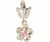 Butterfly Cherry Blossom Pink Diamond Pendant