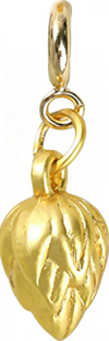 Golden leaf-shaped pendant