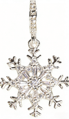 Diamond studded snowflake pendant
